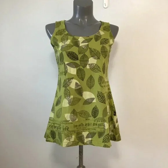 Leopards & Roses Hand-Crafted Tank Top Size S - Picture 1 of 10